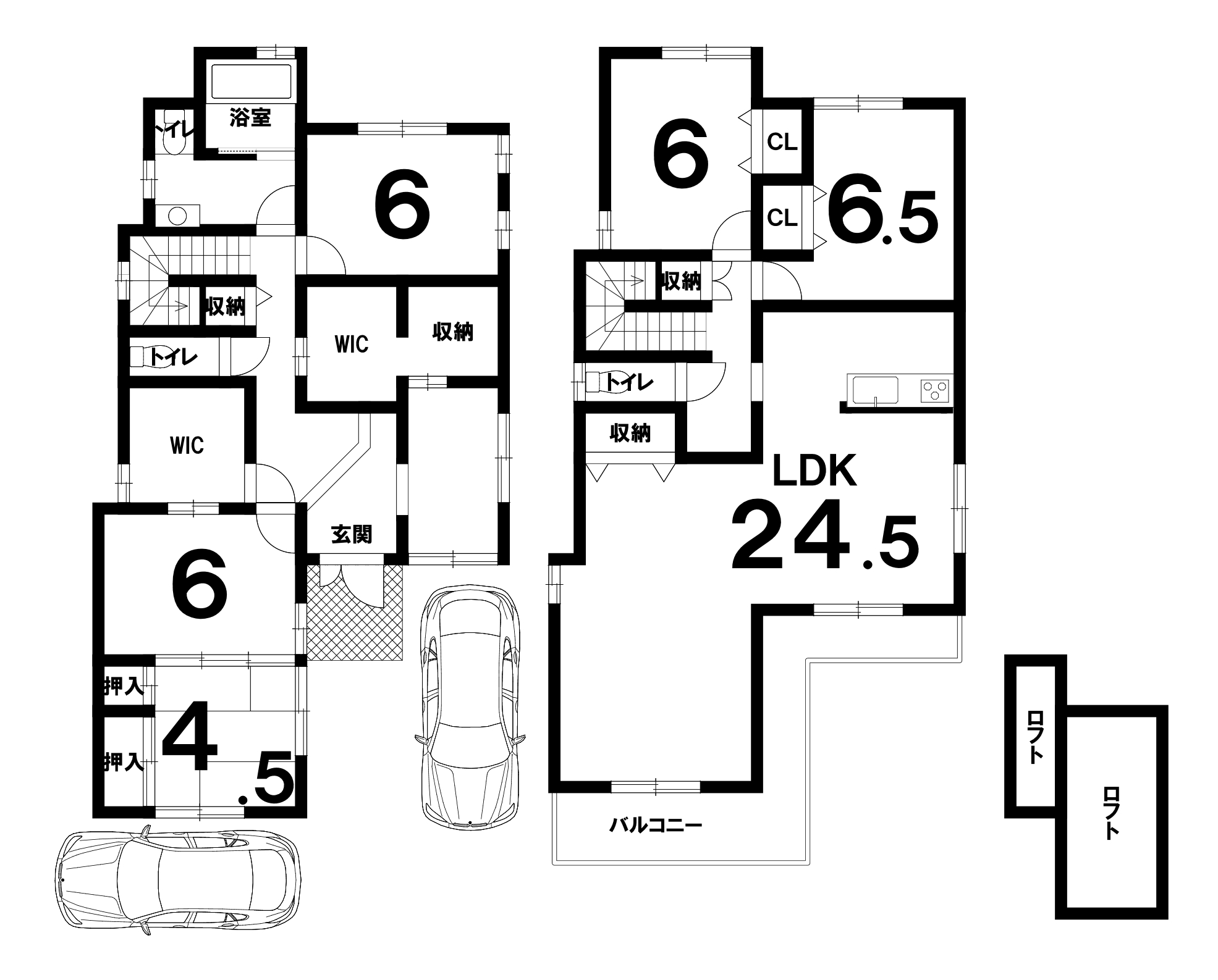 堺市中区深井畑山町の中古戸建（5LDK）の間取り図